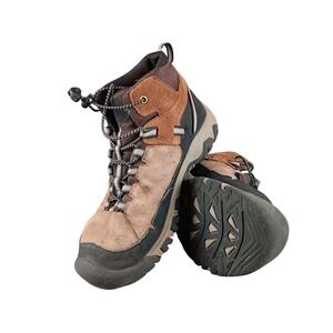 KEEN Targhee Waterproof Mid Hiking Boots Men Sz‎ 6.5 Brown Leather Outdoor
